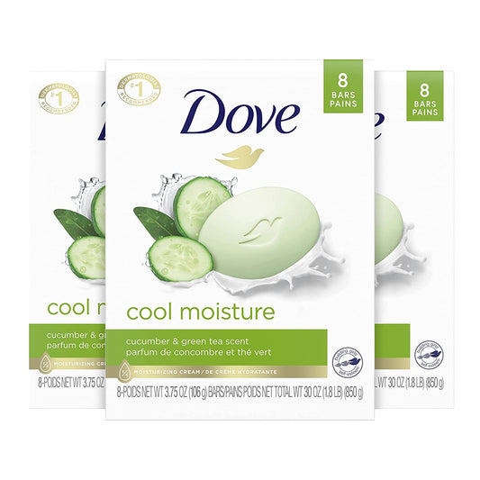 Dove Skin Care Beauty Bar For Softer Skin Cucumber And Green Tea