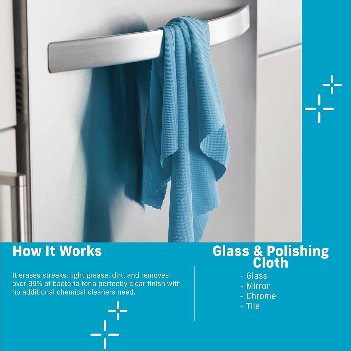 E-Cloth 4-Pack Glass & Polishing Cloth,