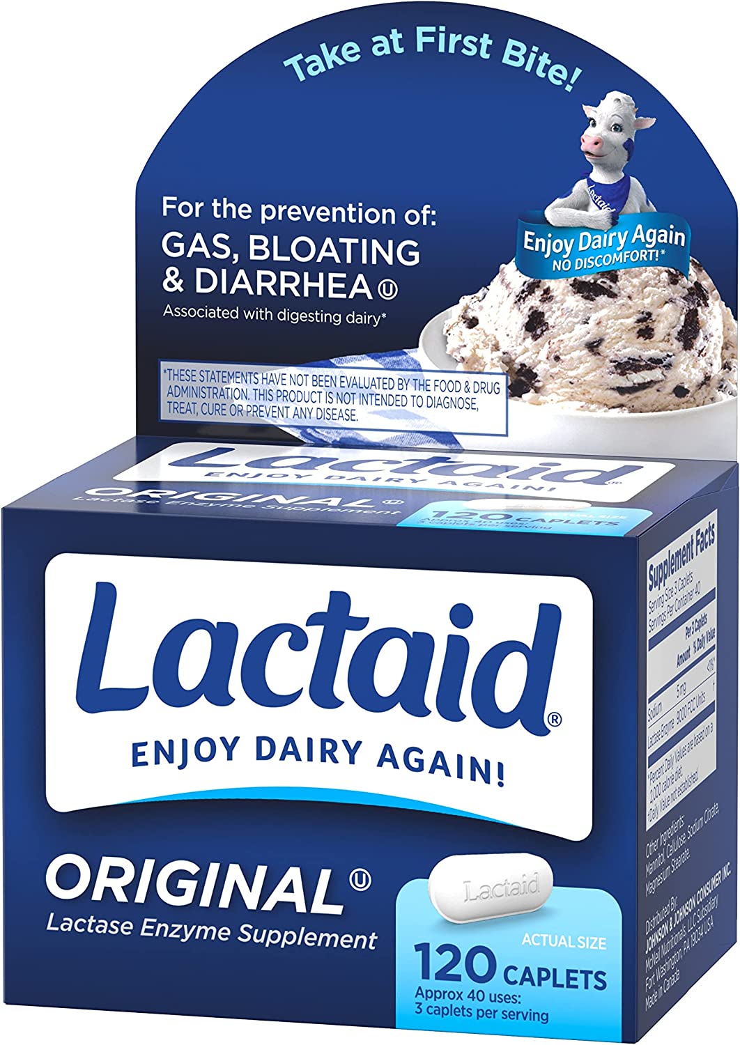 Lactaid Original Strength Lactose Intolerance Relief Caplets