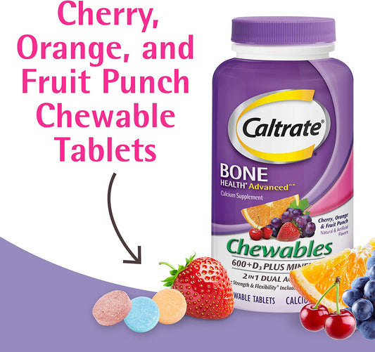 Caltrate Chewables 600 Plus D3 Plus Minerals Calcium Vitamin D
